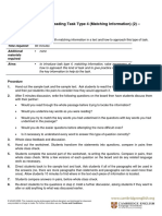 Ielts General Training Reading Task Type 4 Matching Information 2