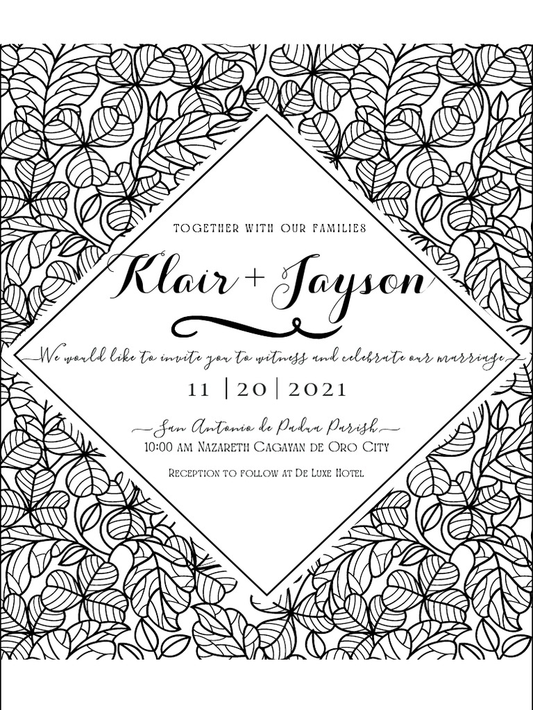 Wedding Invitation | PDF | Bridesmaid | Wedding