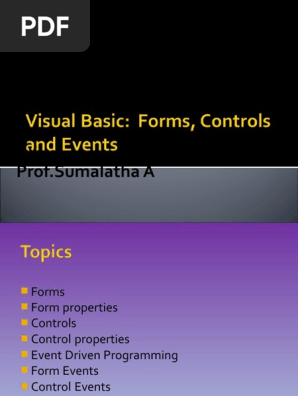 VB.net Controls