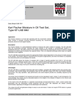 Karl Fischer Moisture in Oil Test Set, Type KF-LAB MKLL: Data Sheet 5.85-72/1