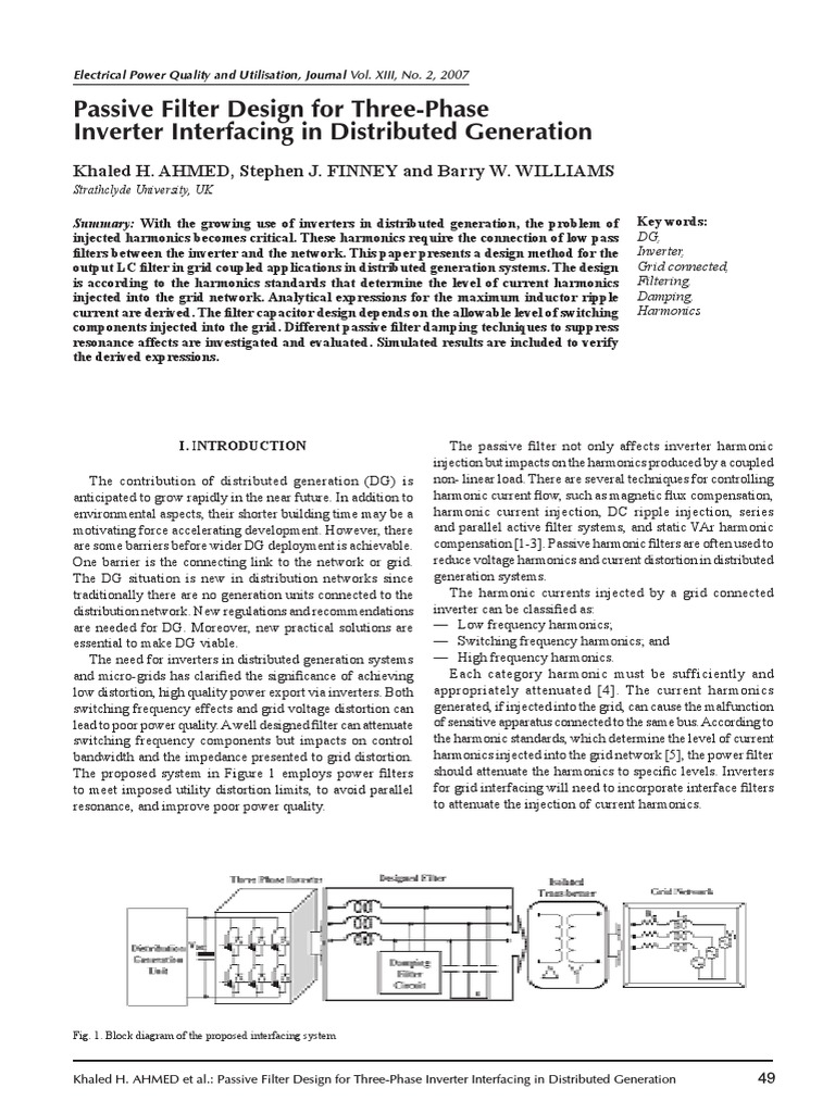 Passive Filter Design | Download Free PDF | Power Inverter | Electronic ...