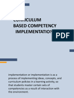 Curriculum Based Competency Implementation