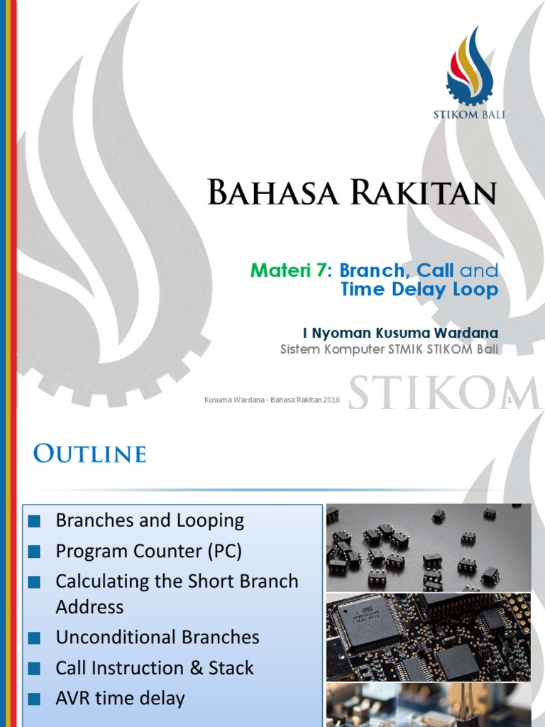 Materi 7:: Branch, Call and Time Delay Loop | PDF