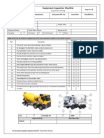 Transit Mixer Inspection Checklist