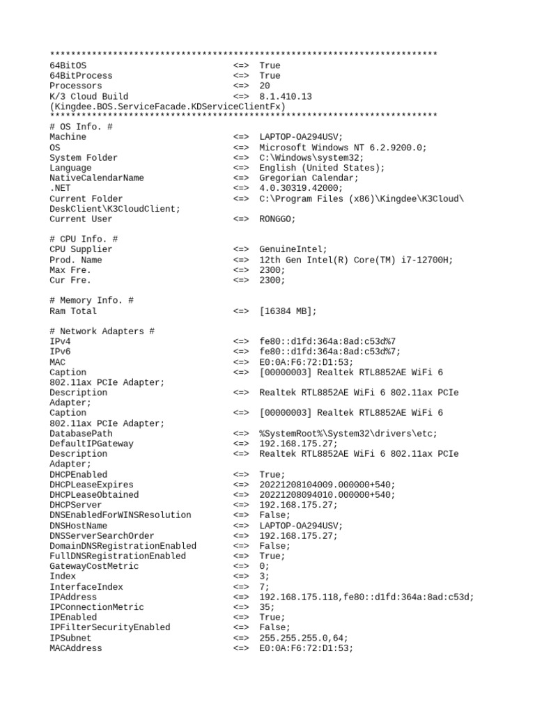 ExceptionLog Socket Error 8.1.410.13 PDF Operating System