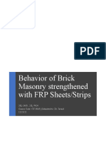 Behavior of Brick Masonry Strengthened with FRP Sheets/Strips