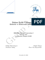 Dokuz Eylül Üniversitesi Energy Conversion I Laboratory Report II-III