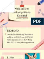 Mga Salik Na Nakaaapekto Sa Demand