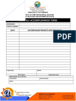 Department Accomplishment Form