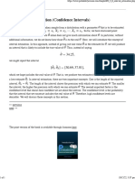 Interval Estimation (Confidence Intervals)