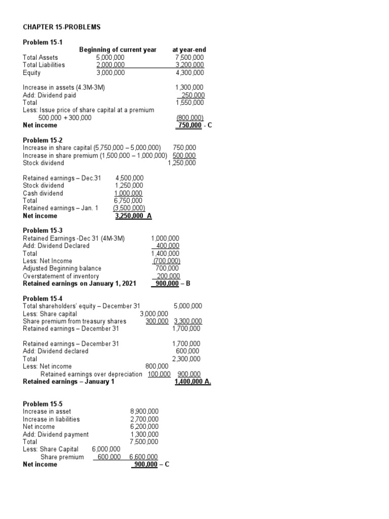 Financial Analysis Problems Overview | PDF | Retained Earnings | Expense