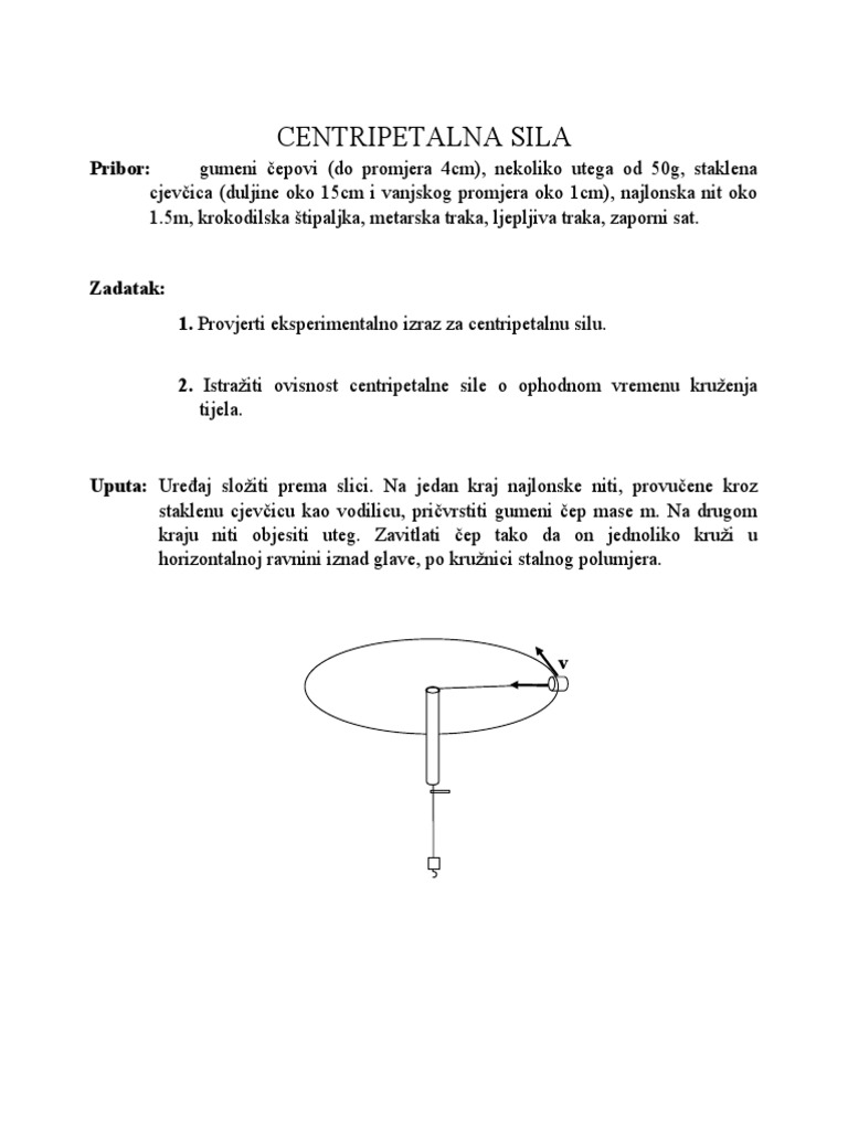 Centripetalna Sila | PDF