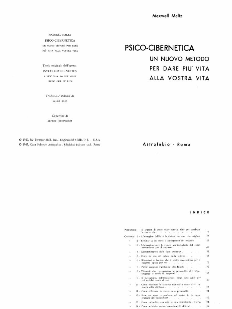 Psicologia Maxwell Maltz - Psicocibernetica (1965) (233 Pagine)