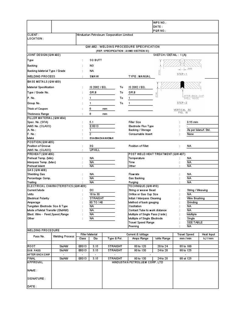 WPS PQR Complete PDF Construction Welding