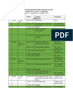 Jadwal Pra Profesi Ners Angkatan Xviii