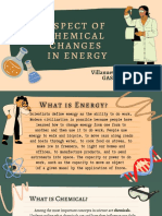 Aspect of Chemical Changes in Energy