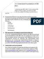 Organizational Behaviour Toll Gate 1