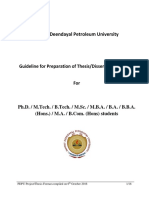 PDPU Thesis Format Guide for Students