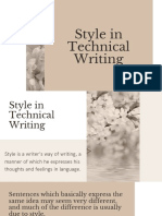 Style in Technical Writing