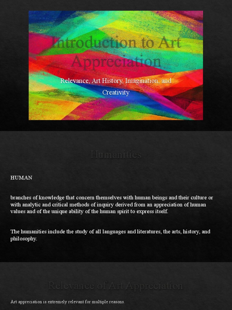 Introduction to Art Appreciation PDF Imagination Creativity
