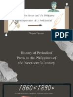 Isabelo de los Reyes and the Philippine Contemporaries of La Solidaridad