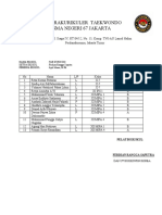 Absensi Nilai Ekskul Taekwondo SMAN 67 Jakarta