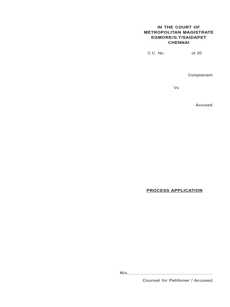 Process Application Magistrate | PDF