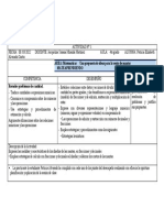 Cuadro de Observación Del Aula de Práctica Alvarado