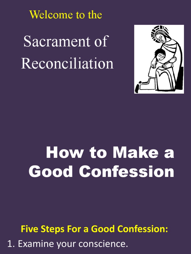HOW TO MAKE A GOOD CONFESSION PDF Confession (Religion) Penance