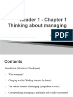 Reader 1 - Chapter 1 - Thinking About Managing