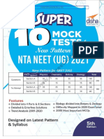 (PDF) Super 10 Mock Tests For New Pattern NEET 2021 Free Download - Disha 5th Edition