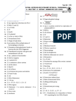 Xii - Cbse - Half Test - II - Botany - 28.11.22 - A Type - Answer Key - Batch - A