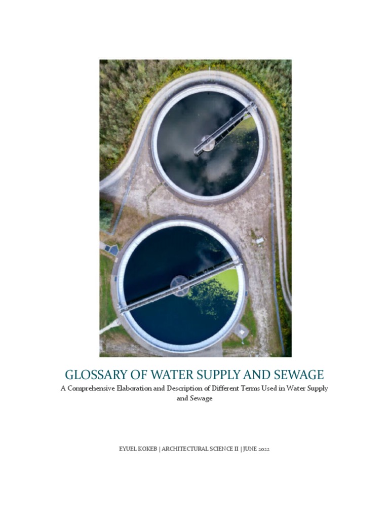 Glossary of Water Supply and Sewage PDF Sewage Treatment Alkalinity