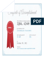 Iqbal Azham Idham: Intermediate Assessment 39 WPM 99%