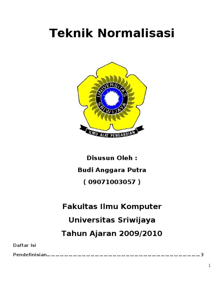 Teknik Normalisasi | PDF