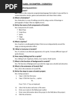 Class:-Vii Chapter: - 2 Scratch-I: Ans. Scratch Is The Computer Programming Language That Makes It Easy and Fun To