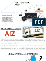 Decision Science II Project on Logistics Optimization