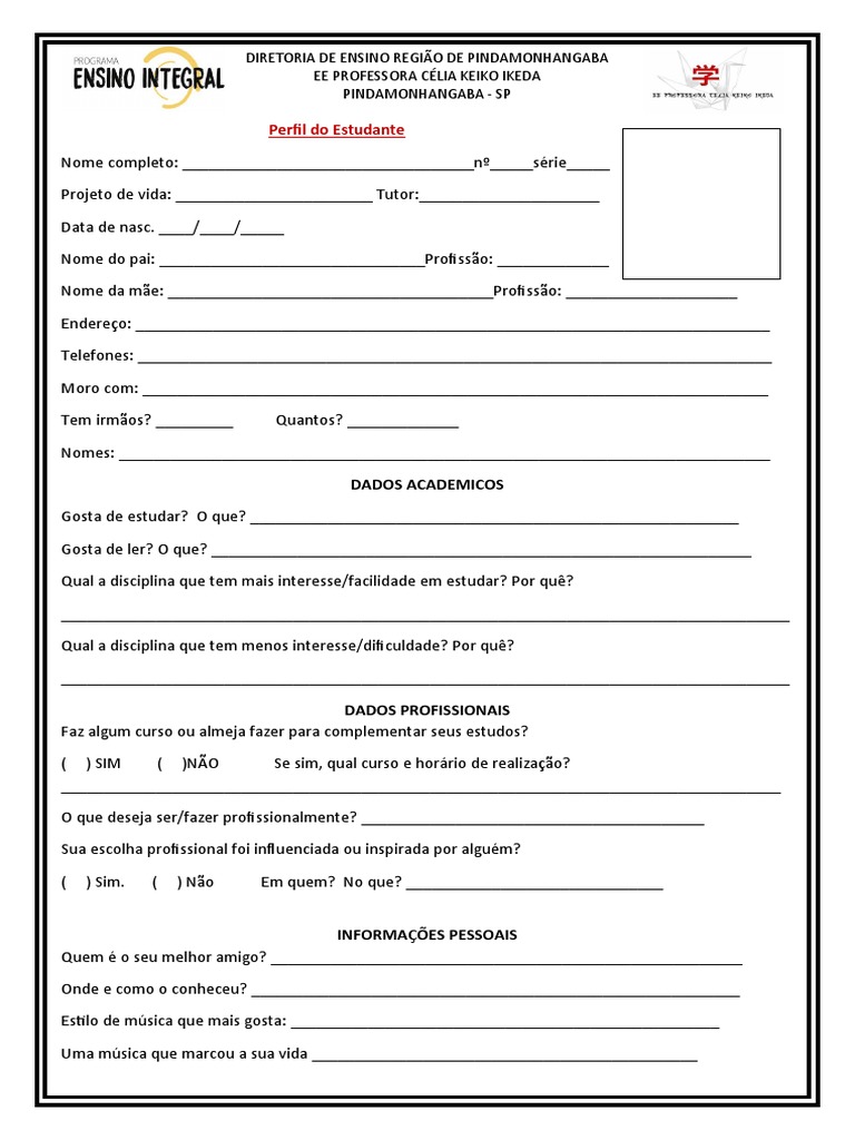 Perfil Do Estudante | PDF