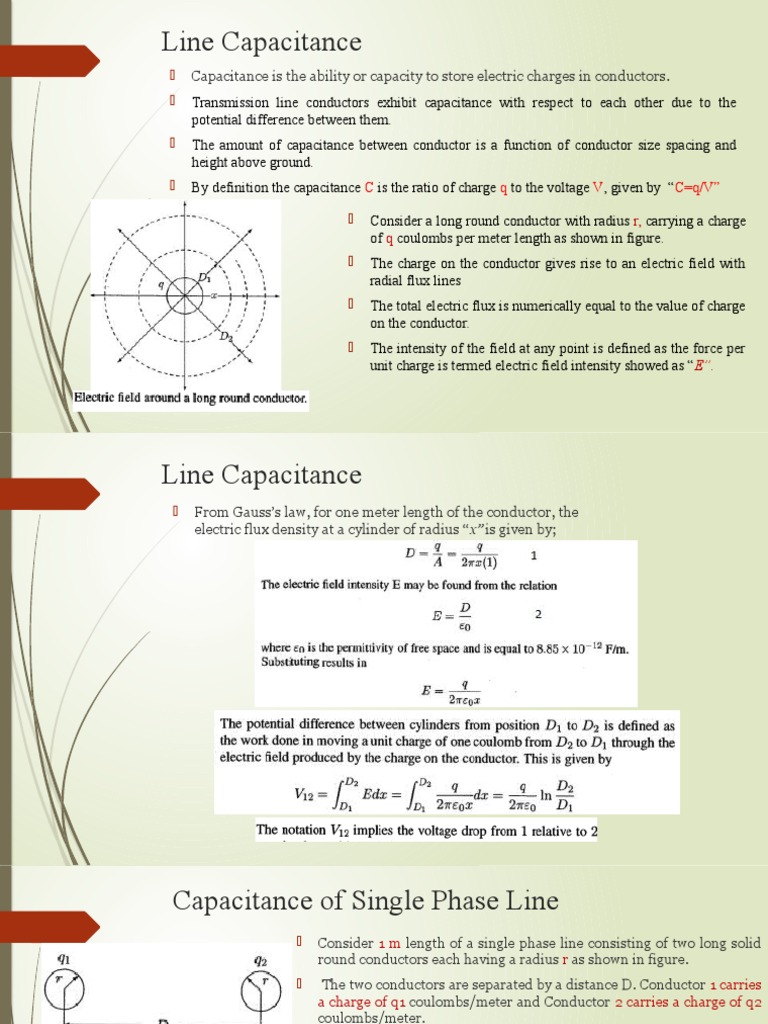 Understanding Line Capacitance in Conductors | PDF | Capacitance ...