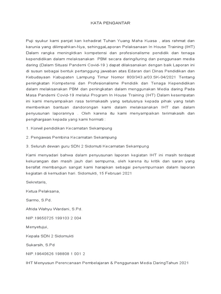 Laporan IHT | PDF