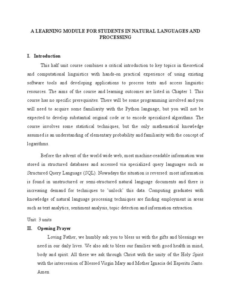 SMC Learning Module For Students in NLP001 1 | PDF | Grammatical Number ...