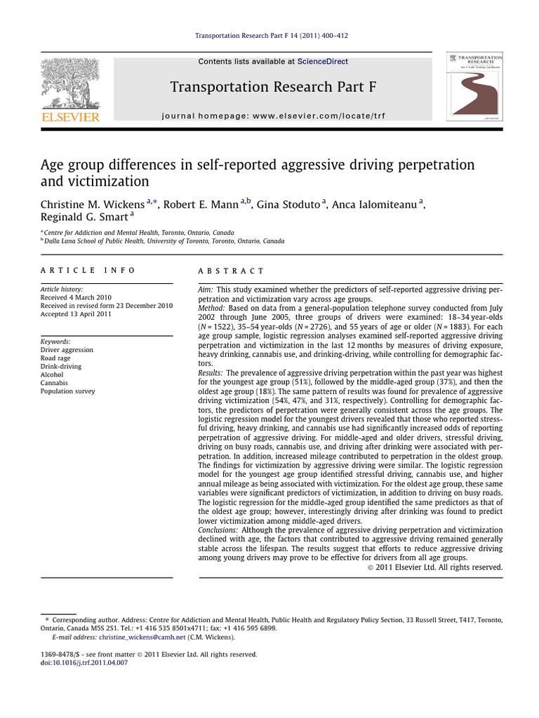 Wickens 2011 | PDF | Aggression | Victimisation