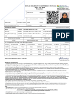 National Eligibility Cum Entrance Test (Ug) - 2022 - Test Mode Score Card