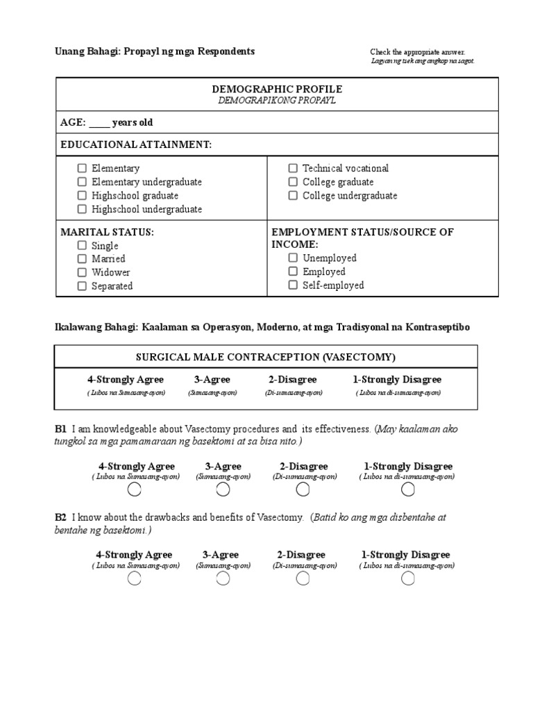 Male Contraception Knowledge Survey | PDF | Condom | Birth Control