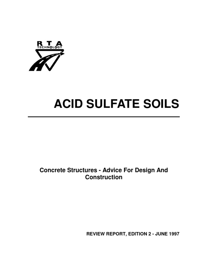 Acid Sulfate Soils PDF Alkalinity Concrete