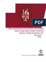 Manual Del Sistema de Gestion de Bureau Veritas Argentina SA QHSE Rev 8
