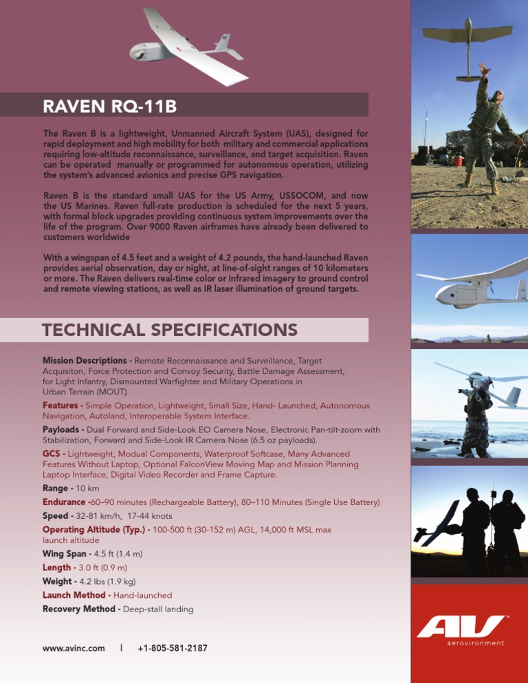 Raven B UAS: Specs & Capabilities Overview | PDF | History