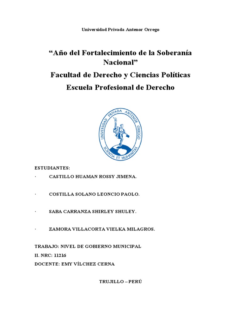 Estructura y Funciones de Gobiernos Locales | PDF | Gobierno local ...