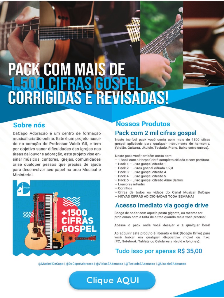 Cifras Gospel: Caminho no Deserto | PDF, image size:768x1024