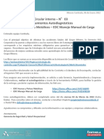 Circular Interna 03 - Lanzamiento y Autodiagnóstico Manejo Humos y Polvos Metálicos & Manejo Manual de Carga.